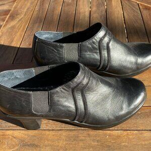 Dansko Banks Black Ankle Pumps Shoe Size EU 41 US 10.5 Block High Heel‎ Slip On